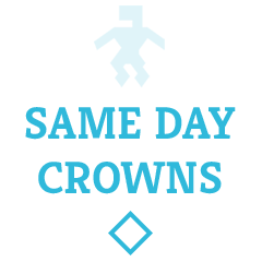 same day crowns text-graphic